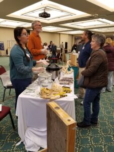 Samples of food products made with heritage corn at 2023 Michiana Regional Seed Swap.  Photo by Zuleyja Prieto