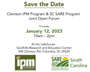 SC SARE/IPM Program joint open forum Save the Date