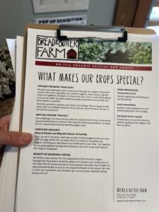 Description of farming practices