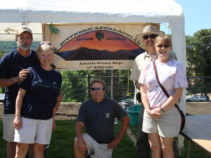 Rita and John with members of the Southern Appalachian Hops Guild Education table at the Beer City Festival 2010