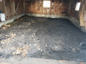 Base Layer of Biochar in IDLS Barn