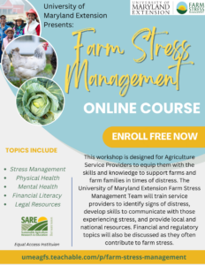Farm Stress Management Online Course flyer