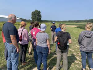 People in a field
