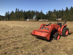 Tractor after brush hogging