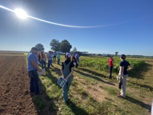 Instructor teaches about cover crop selection and termination