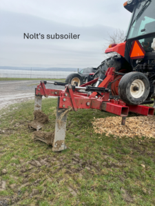 Subsoiler used for conventional and no-till plots