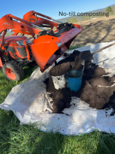 no till compost application using buckets