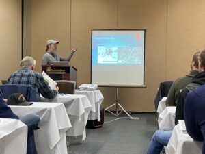 Todd Steinlage with the Alaska Plant Materials Center describes Potato Scab Species that were newly found to occur in Alaska Dr. Caley Gasch with the University of Alaska Fairbanks discusses Soil Health with Alaskans at the Second Annual Alaska Farm Convention and Trade Show.