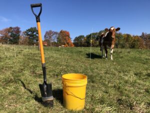 soil sampling equipment in field