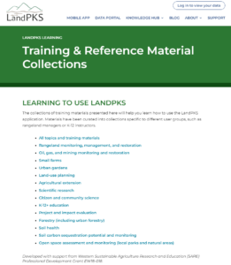 LandPKS Learning Hub Main Page