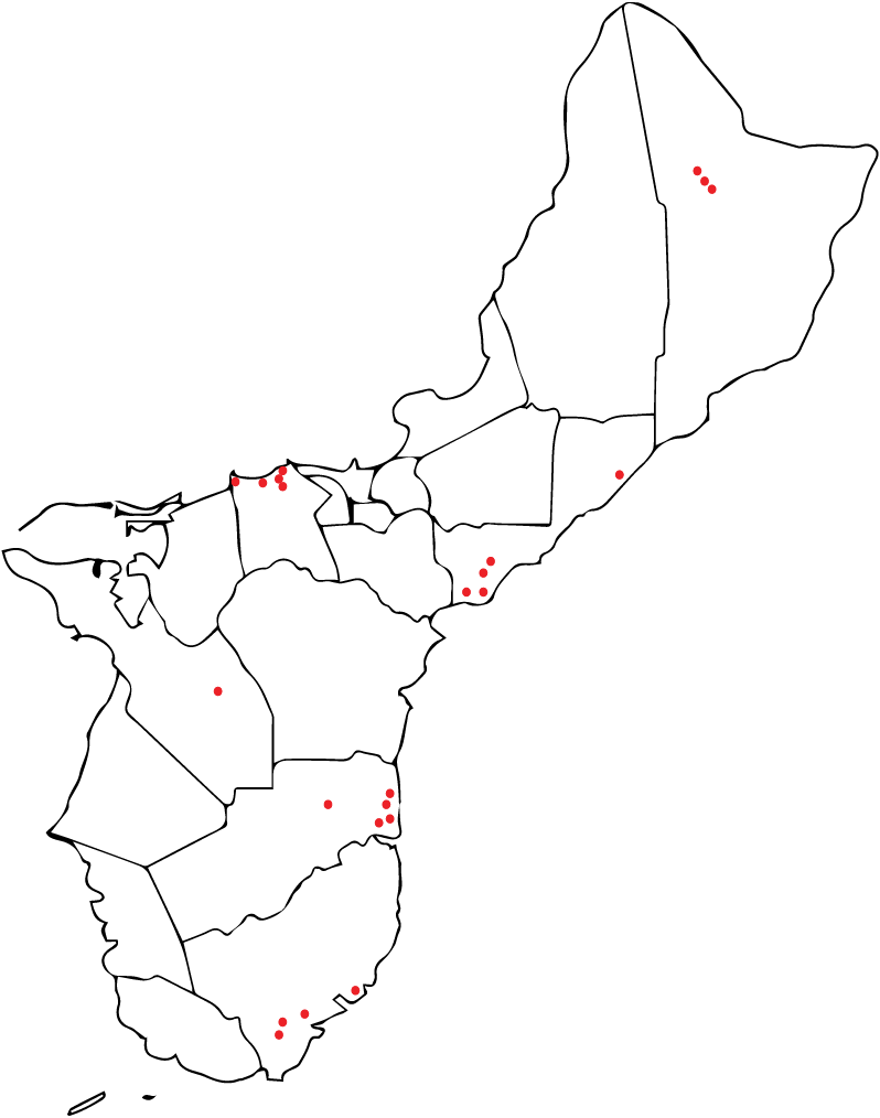 Map of Rs samples sent to Hawaii