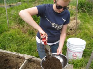 Mixing soil samples for testing