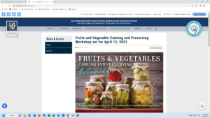 Fruits and Vegetables Canning and preserving