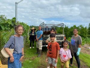 Family farmers visit to learn about some conservation agroforestry practices