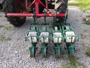 Seeders set to one side