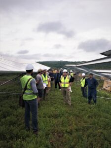 Visit to the dual-use solar demonstration site.